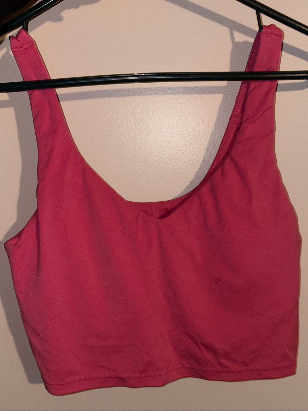 aerie Hot Pink Scoop Neck Crop Tank